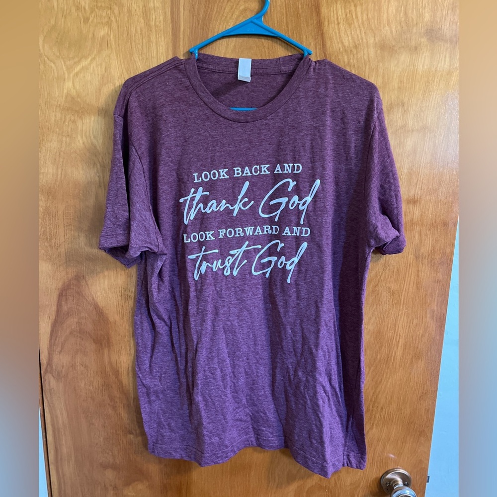 Inspirational Purple Tee with Uplifting Message